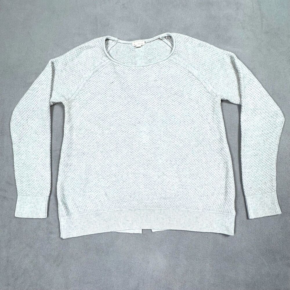 Gap Grey Cotton Knit Sweater L